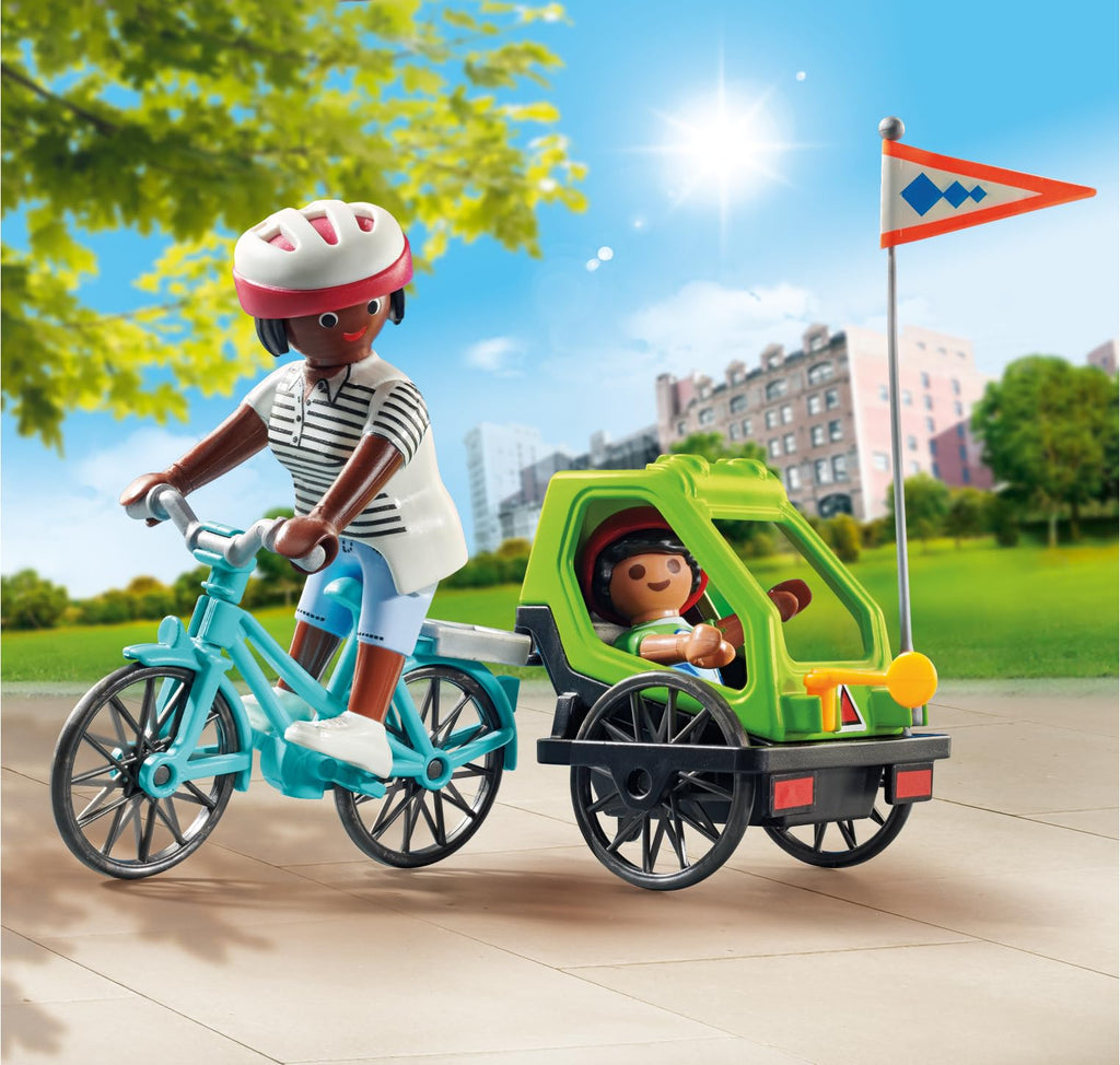 Playmobil Bicycle Excursion Playset – Mother, Child & Detachable Trailer