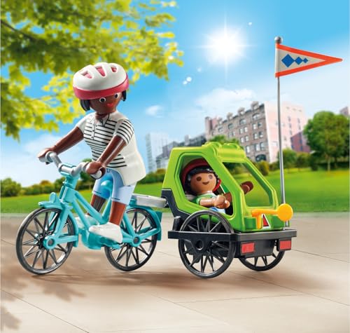 Playmobil Bicycle Excursion Playset – Mother, Child & Detachable Trailer