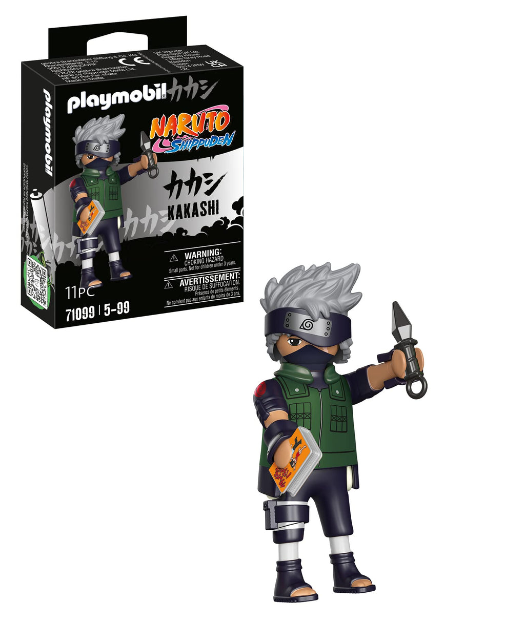 Playmobil Naruto Shippuden Kakashi Figure – Kunai & Book Included