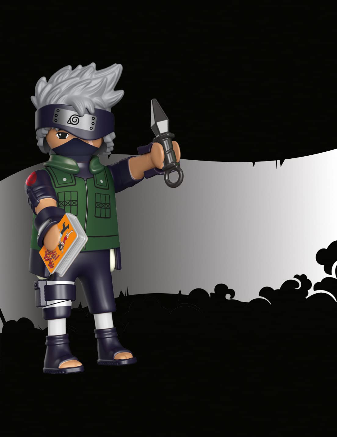 Playmobil Naruto Shippuden Kakashi Figure – Kunai & Book Included