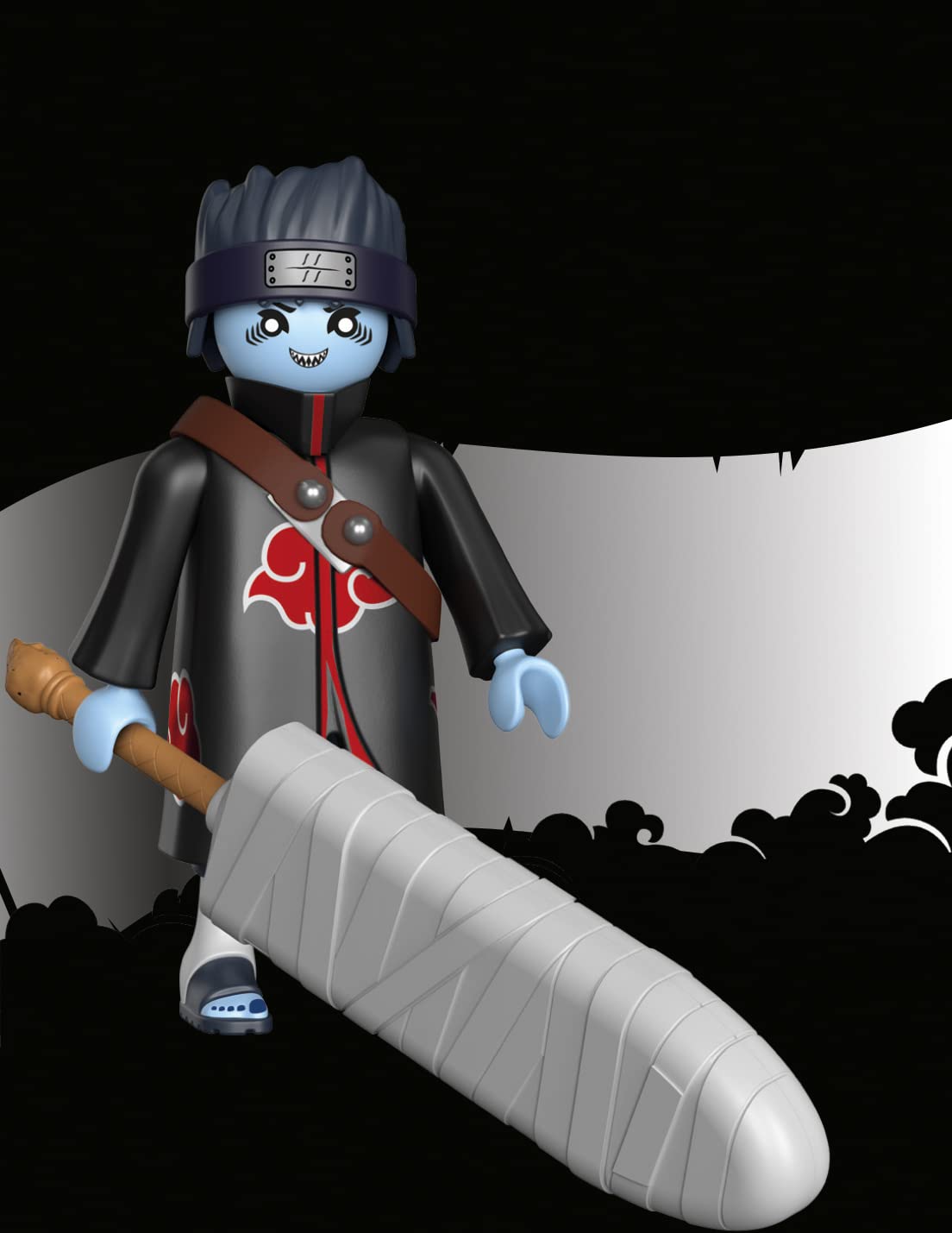 Playmobil Naruto Shippuden Kisame Action Figure with Samehada Sword and Carrying Strap, Ages 5+