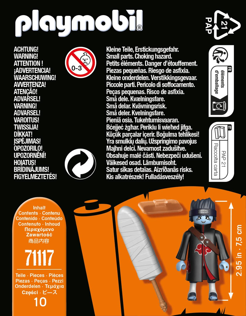Playmobil Naruto Shippuden Kisame Action Figure with Samehada Sword and Carrying Strap, Ages 5+