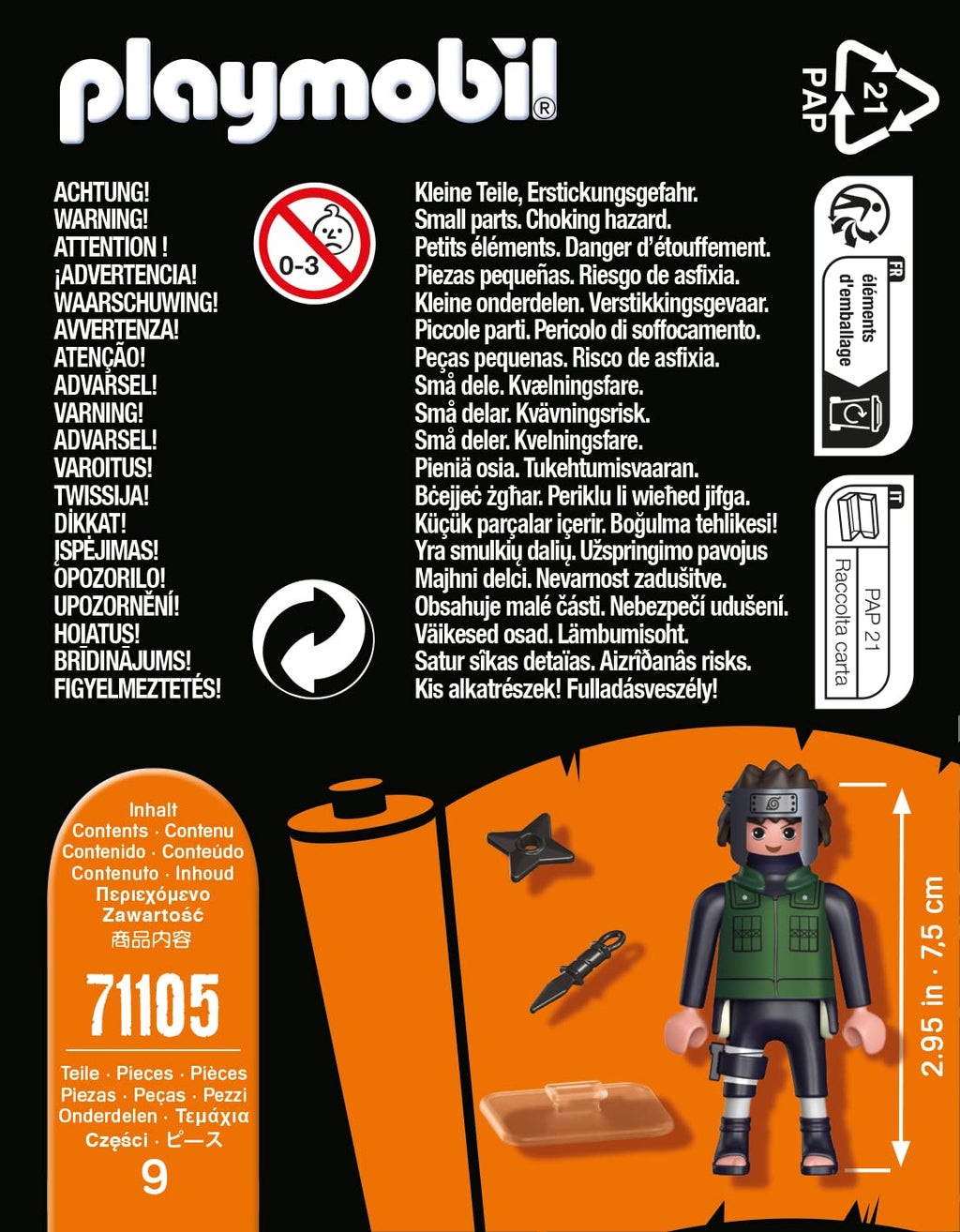 Playmobil Naruto Shippuden Yamato Action Figure with Kunai and Stick, Ages 5+