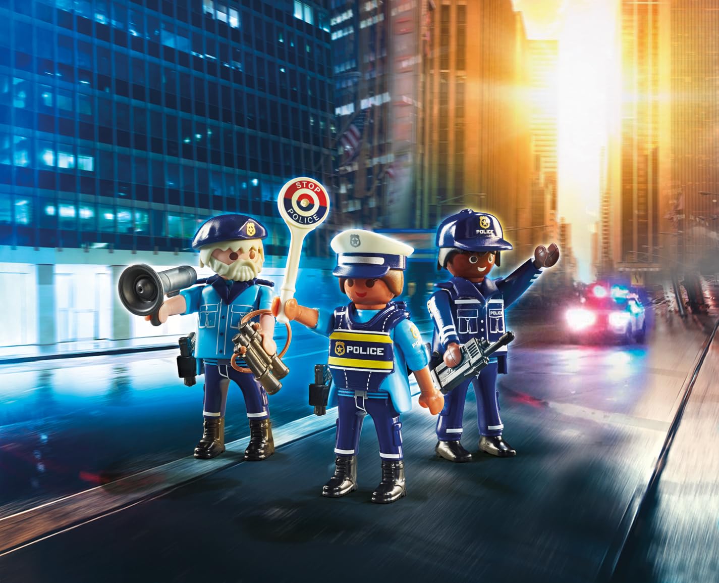 Playmobil Police Figure Set – 3 Officers with Gear for Kids 4-10
