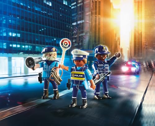 Playmobil Police Figure Set – 3 Officers with Gear for Kids 4-10