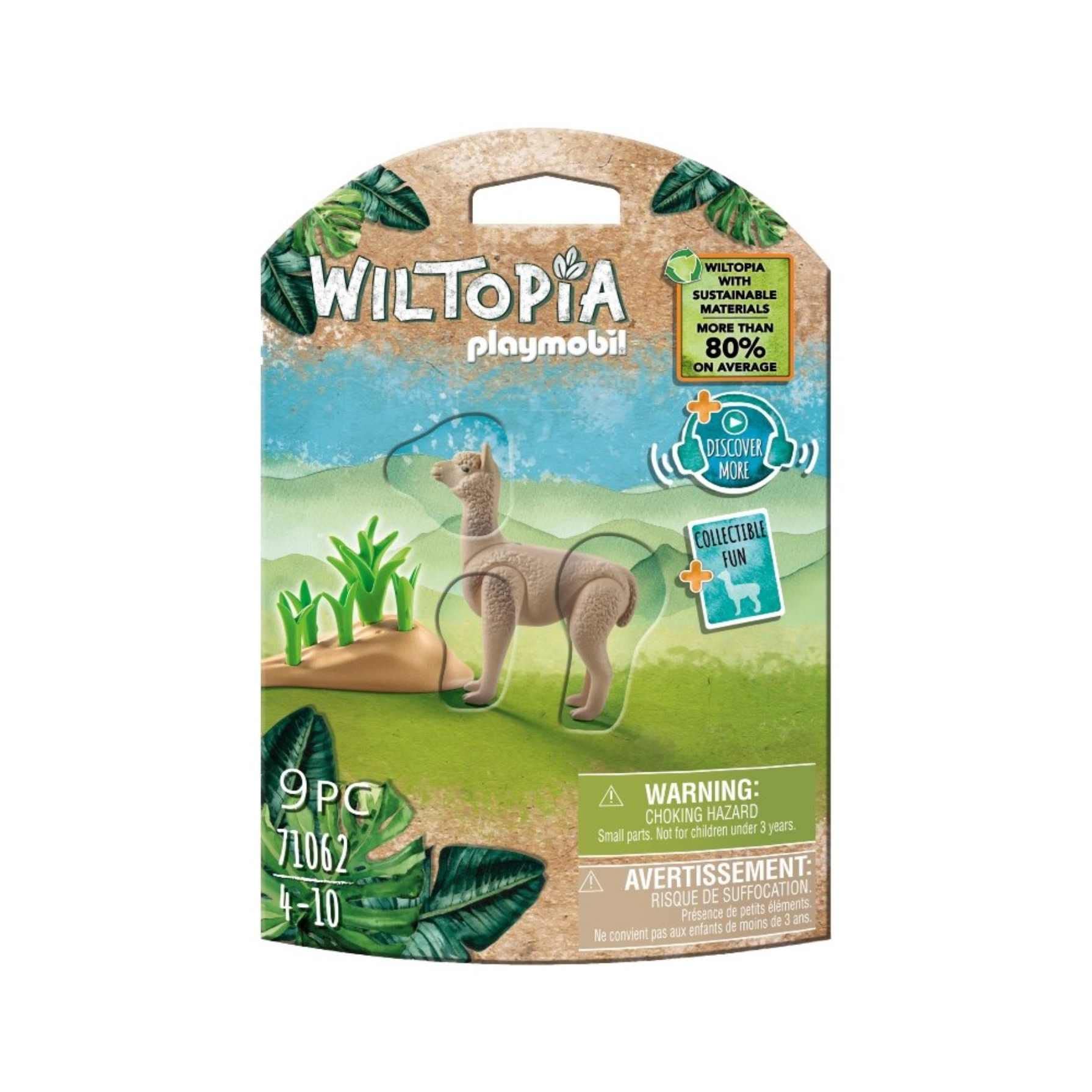 Playmobil Wiltopia Alpaca Figure with Trading Card – Eco-Friendly Animal Toy