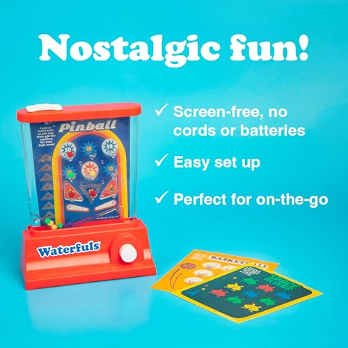 Playmonster Original Waterfuls Classic Handheld Water Game – 6 Interchangeable Back Panels, Retro Travel Game for Kids Ages 3+