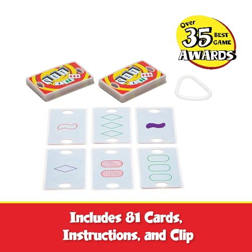 PlayMonster Set Card Game – Travel-Friendly Waterproof Cards, Brain-Building Matching Game for Ages 6+