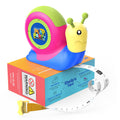 PLAYPARTY 8ft Snail Tape Measure for Kids – Green STEM Tool with Level, Protractor, Eraser