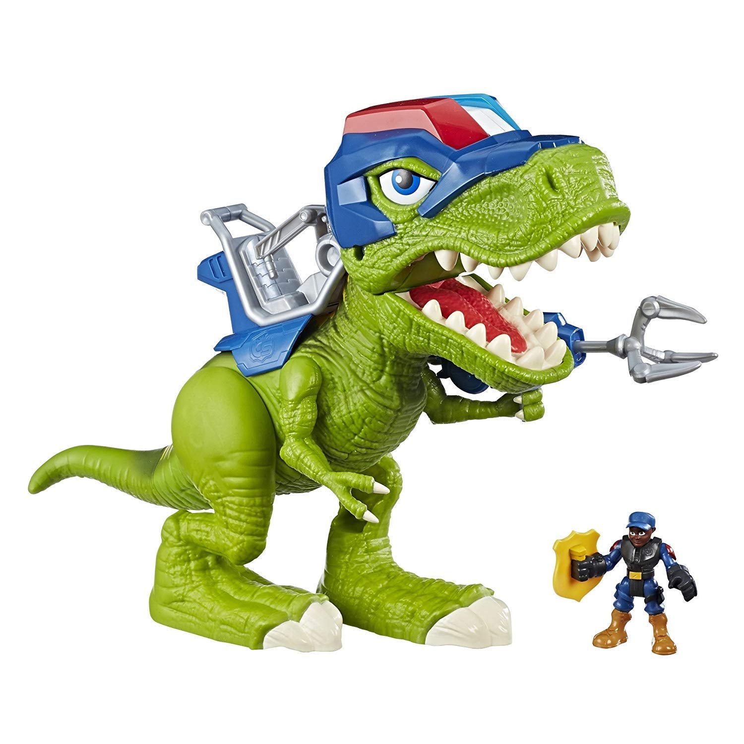 Playskool Heroes Chomp Squad Troopersaurus & Bobby Badge Toy Set with Lights and Sounds