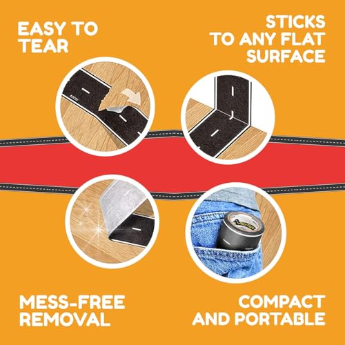 PlayTape Road Tape for Toy Cars – 2" Wide x 30 ft Asphalt Road, Sticks to Flat Surfaces, No Residue