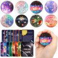 Pllieay 16-Piece Galaxy Space Toy Set: Bouncy Balls & Flashcards for Kids
