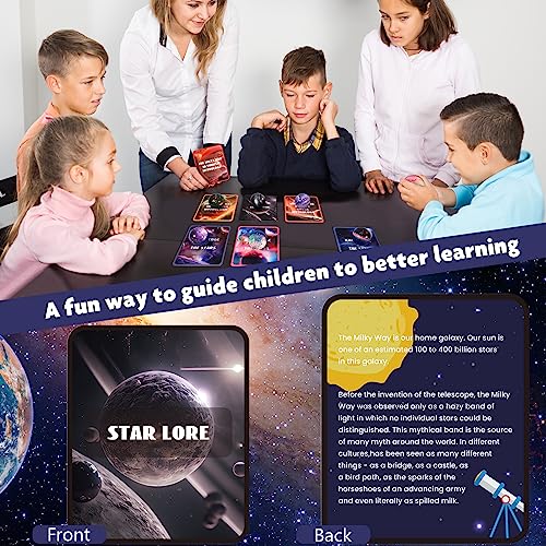 Pllieay 16-Piece Galaxy Space Toy Set: Bouncy Balls & Flashcards for Kids