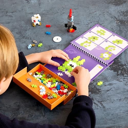 Plus Plus Puzzle By Number Activity Pad Space – STEM Building Toy for Kids 5-12