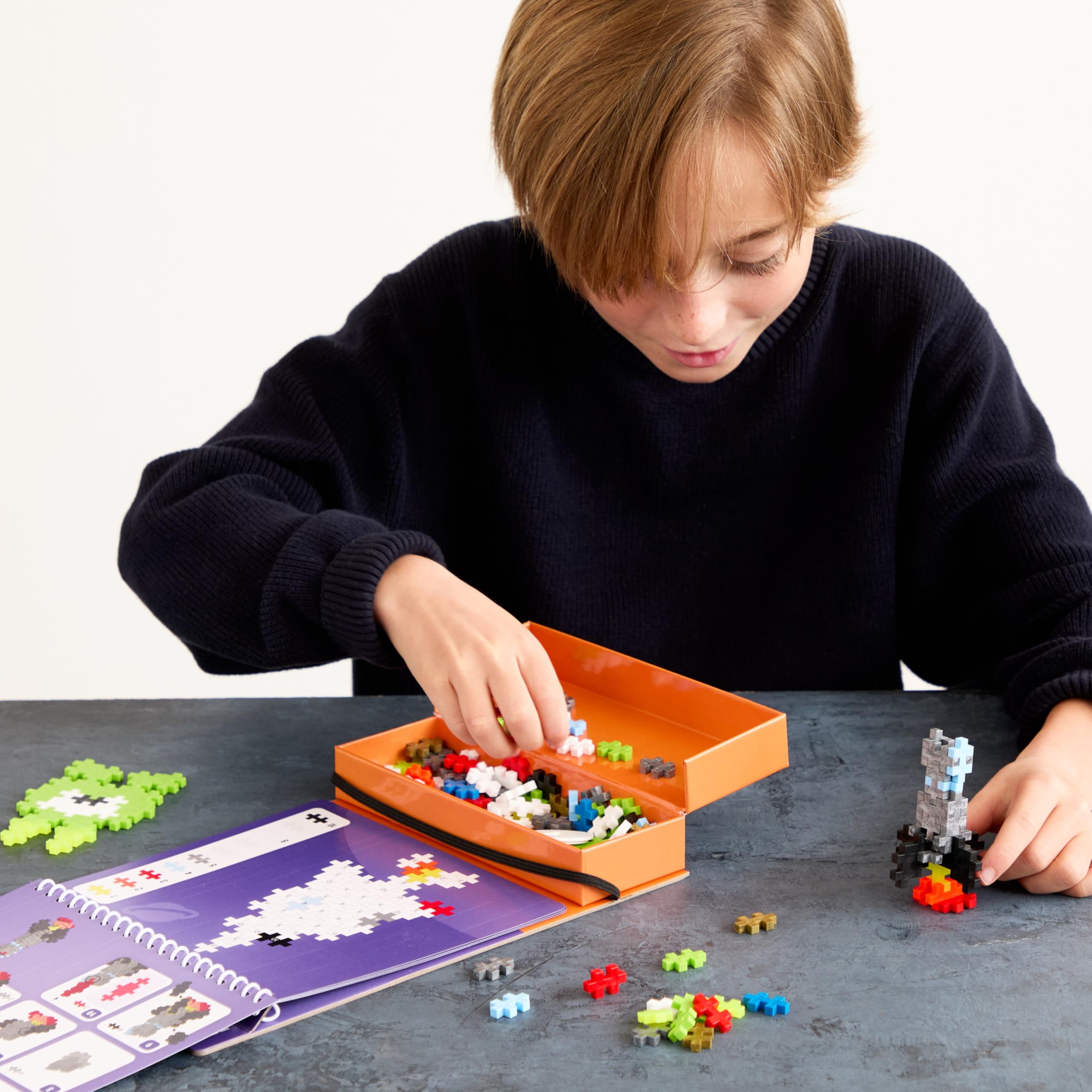 Plus Plus Puzzle By Number Activity Pad Space – STEM Building Toy for Kids 5-12