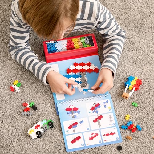 Plus-Plus Transportation Activity Pad with Numbered Guides – 6 Travel Builds in 2D & 3D