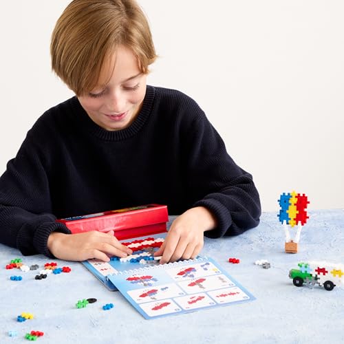 Plus-Plus Transportation Activity Pad with Numbered Guides – 6 Travel Builds in 2D & 3D