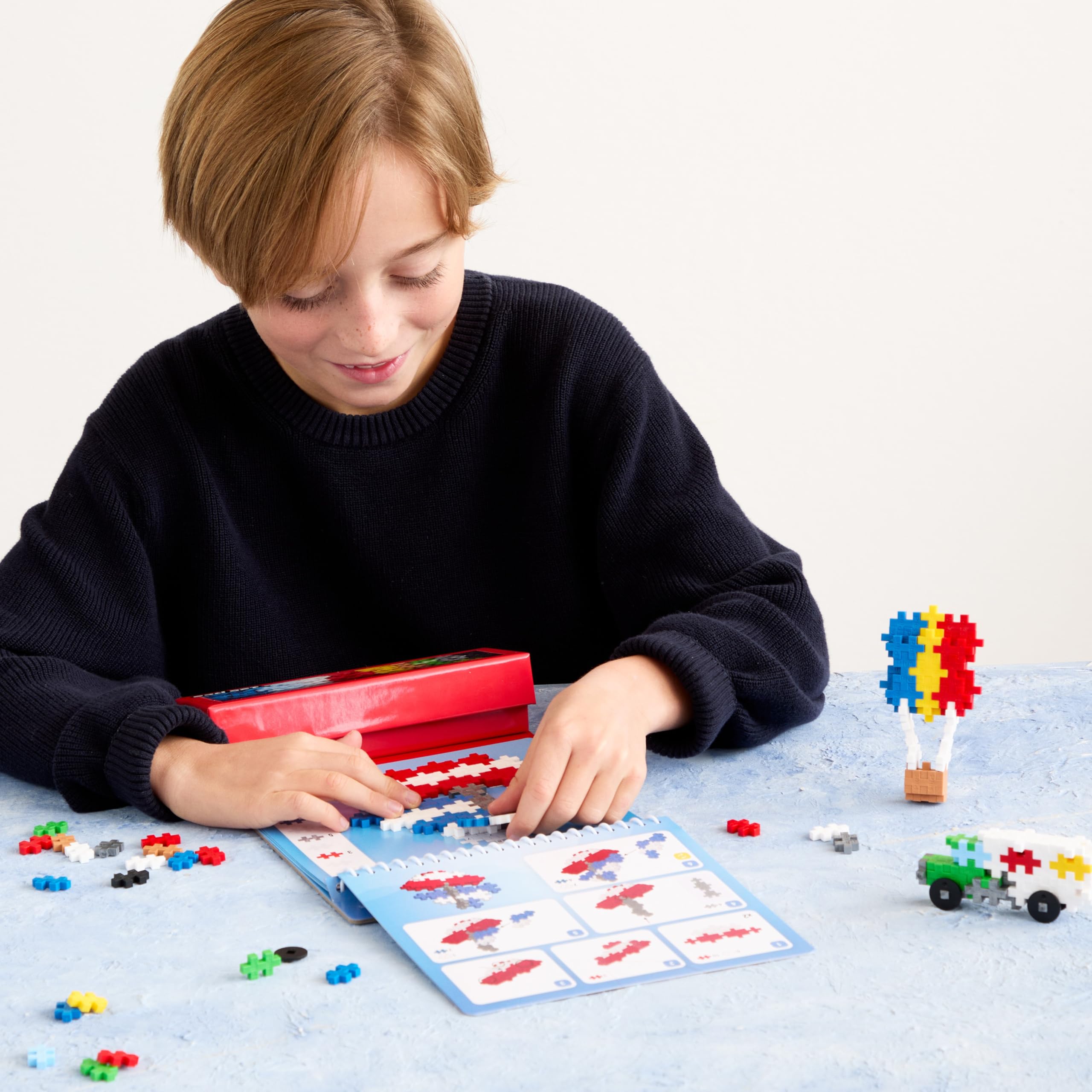 Plus-Plus Transportation Activity Pad with Numbered Guides – 6 Travel Builds in 2D & 3D