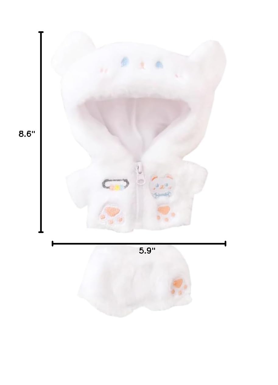 Plush Doll Hoodie and Pants 2-Piece Outfit Set by niannyyhouse | Fits 10cm–40cm Dolls