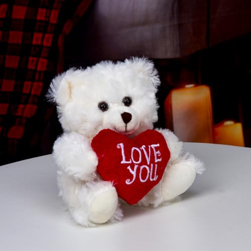 Plushland Brown Love Teddy Bear with Color-Shifting Sequin Heart - 9 Inches