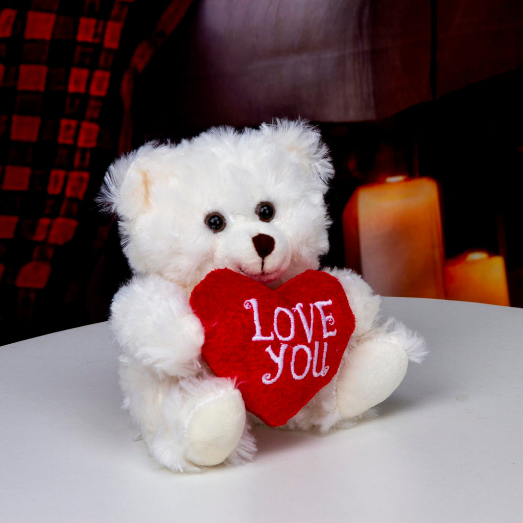 Plushland Brown Love Teddy Bear with Color-Shifting Sequin Heart - 9 Inches