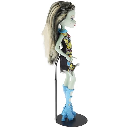 Plymor DSP-5125B Adjustable Black Metal Doll Stand for 10-12 Inch Fashion Dolls with Slim Waist