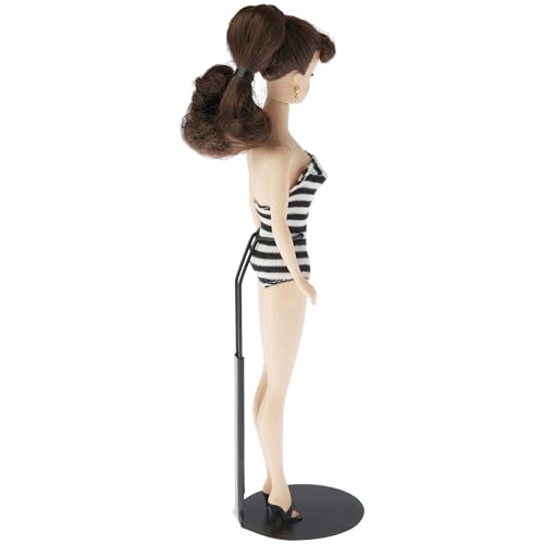 Plymor DSP-5125B Adjustable Black Metal Doll Stand for 10-12 Inch Fashion Dolls with Slim Waist
