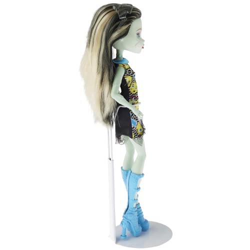 Plymor White Adjustable Doll Stand for 10-12 Inch Slim Waist Fashion Dolls