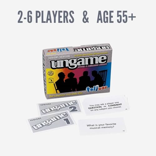 Pocket UNGAME Seniors Edition - Non-Competitive Card Game for Ages 55+ with 140 Large-Print Cards