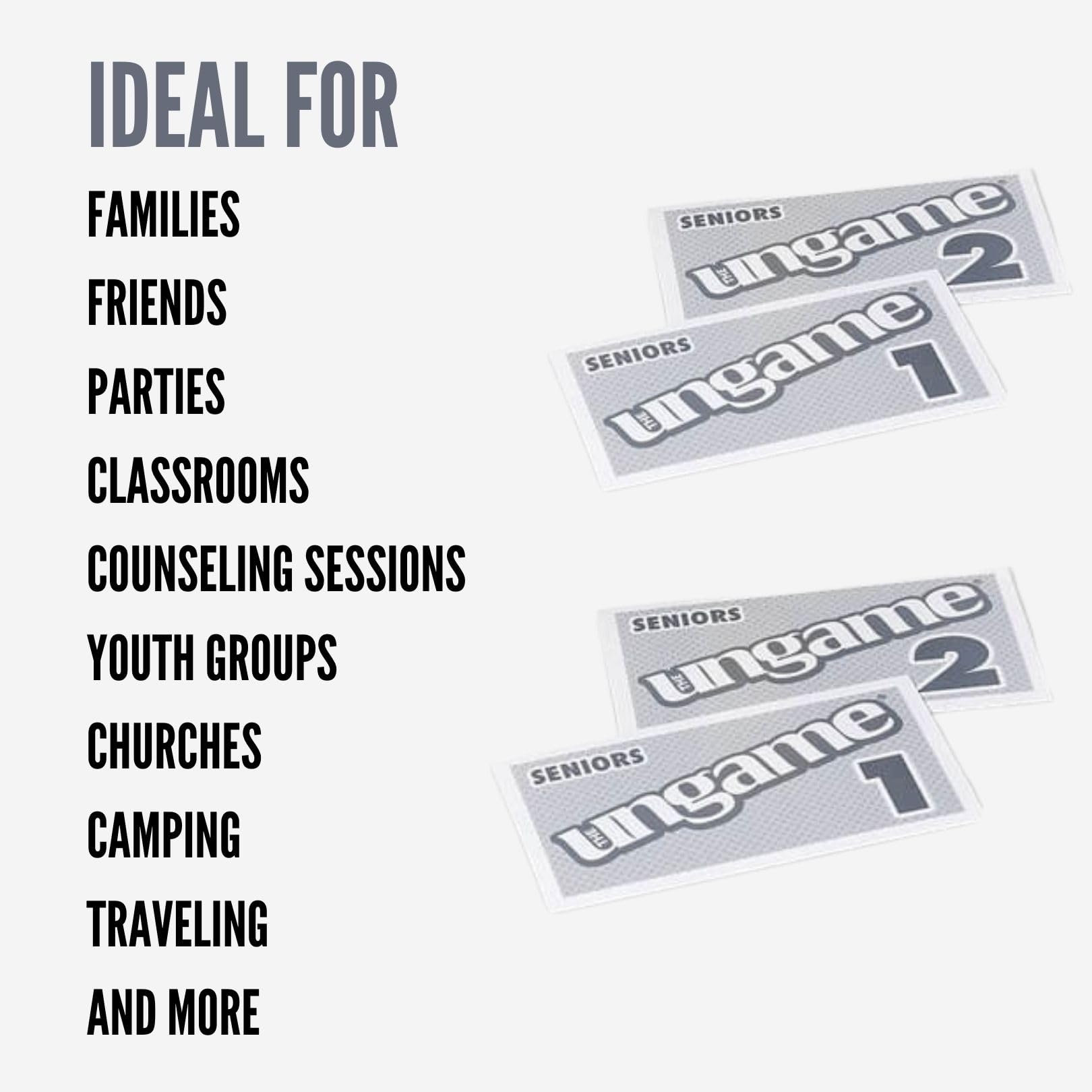 Pocket UNGAME Seniors Edition - Non-Competitive Card Game for Ages 55+ with 140 Large-Print Cards