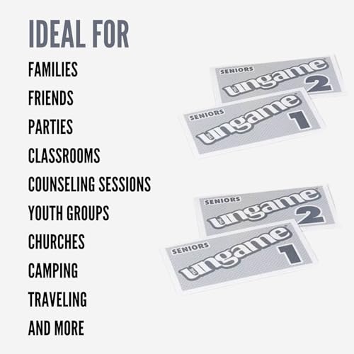 Pocket UNGAME Seniors Edition - Non-Competitive Card Game for Ages 55+ with 140 Large-Print Cards