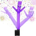 Poen Mini Wacky Waving Inflatable Tube Guy - Purple Desktop Decor with Blower, USB-Powered Gag Toy for Parties and Office Fun