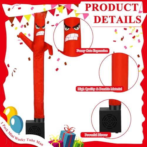 Poen Mini Wacky Waving Inflatable Tube Guy – Desktop Toy with Blower for Pranks and Office Decor