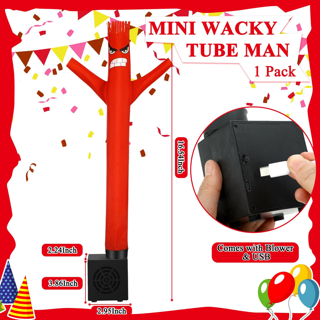 Poen Mini Wacky Waving Inflatable Tube Guy – Desktop Toy with Blower for Pranks and Office Decor
