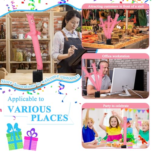 Poen Mini Wacky Waving Inflatable Tube Guy with Blower – Desktop Funny Gag Toy for Office Party Decor (Infatuation, 16.5 Inches)