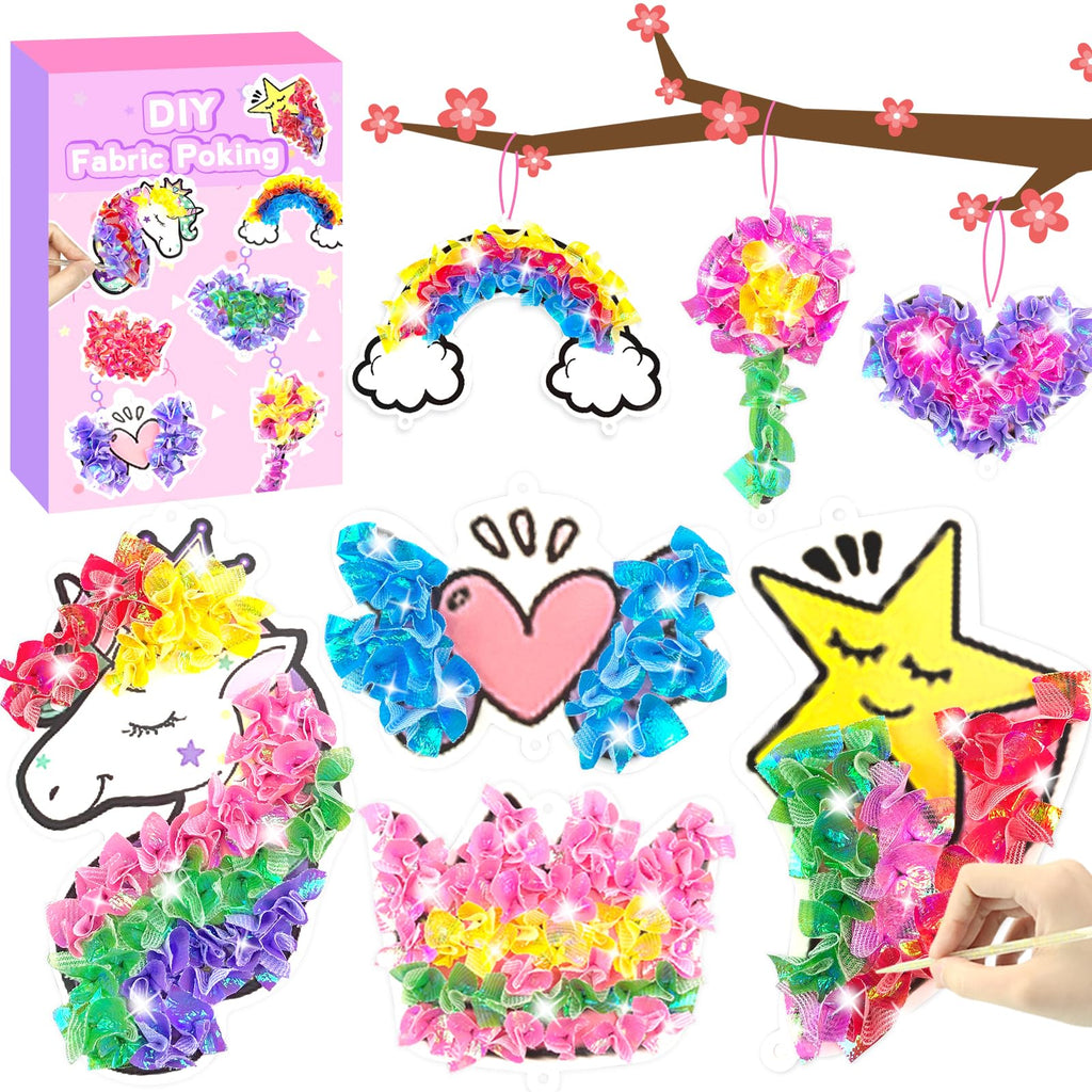 Poke-in Craft and Art Kit – Magical Dream Decor with 700 Fabric Squares for Kids Ages 4-10+
