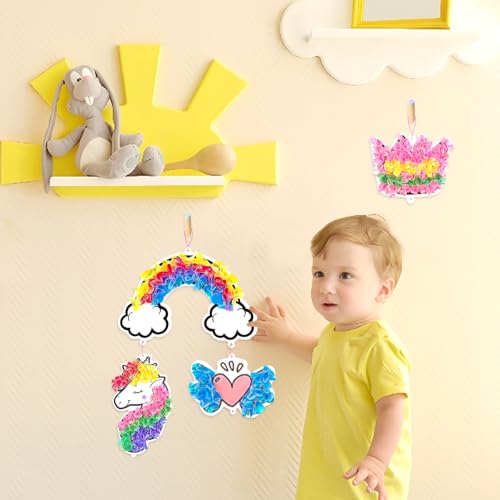 Poke-in Craft and Art Kit – Magical Dream Decor with 700 Fabric Squares for Kids Ages 4-10+