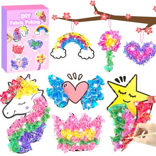 Poke-in Craft and Art Kit – Magical Dream Decor with 700 Fabric Squares for Kids Ages 4-10+