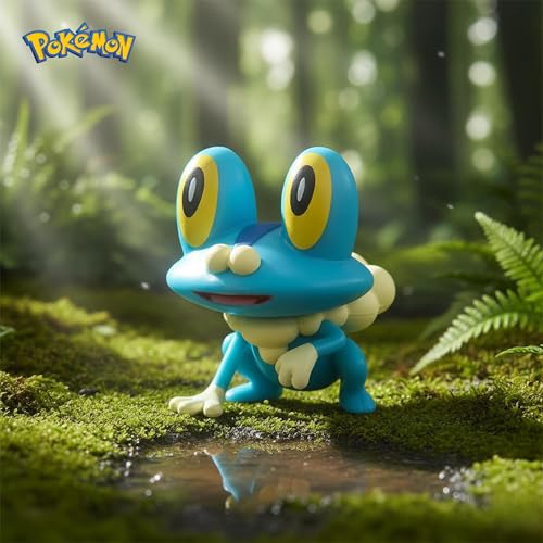 Pokémon Clip'n'Go Poké Ball with Froakie Figure – Official 5 cm Red Ball & Toy Set
