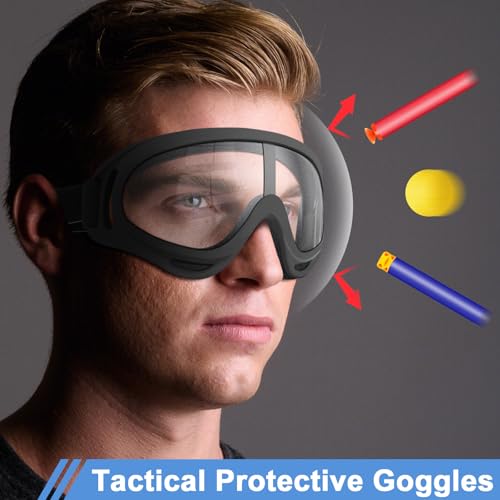 POKONBOY 4 Pack Protective Goggles for Nerf Battles - Safety Glasses for Kids and Teens