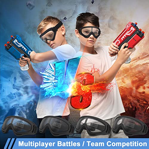 POKONBOY 4 Pack Protective Goggles for Nerf Battles - Safety Glasses for Kids and Teens