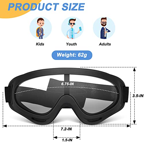 POKONBOY 4 Pack Protective Goggles for Nerf Battles - Safety Glasses for Kids and Teens