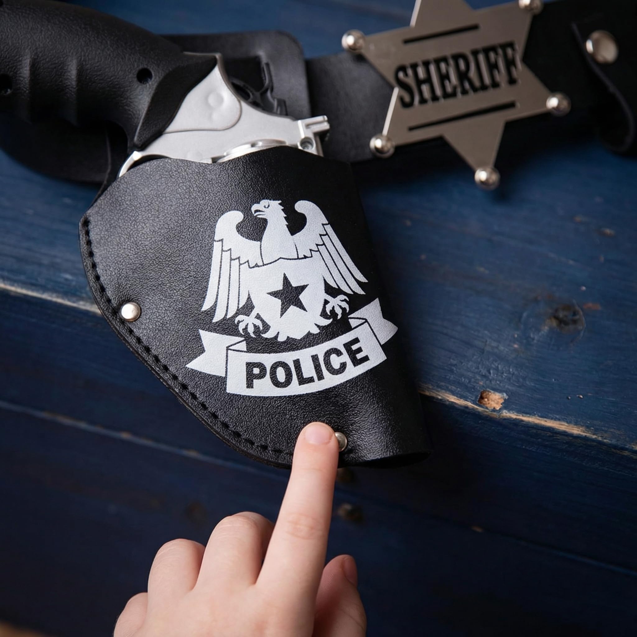 Police Role Play Costume Accessories – Belt and Holster Set for Kids Dress-Up