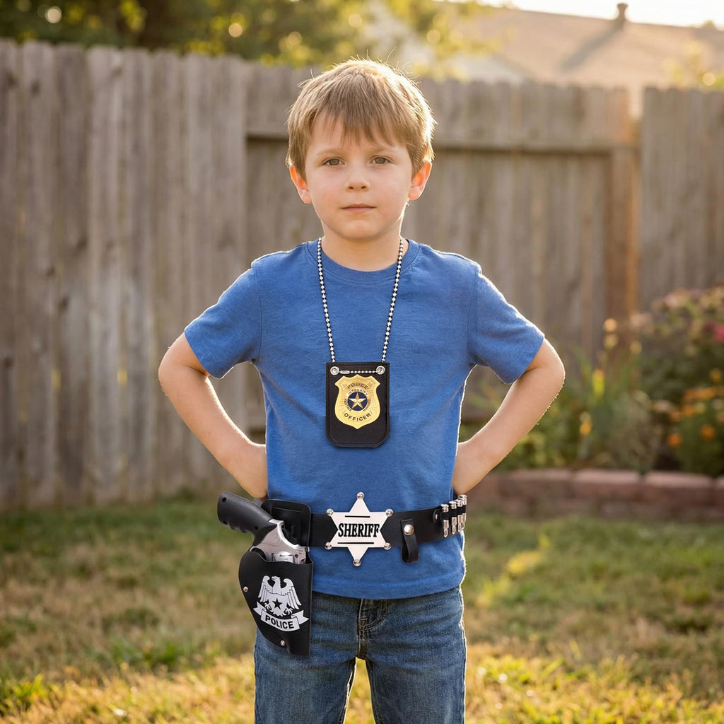 Police Role Play Costume Accessories – Belt and Holster Set for Kids Dress-Up