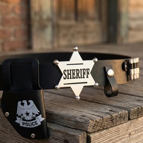 Police Role Play Costume Accessories – Belt and Holster Set for Kids Dress-Up