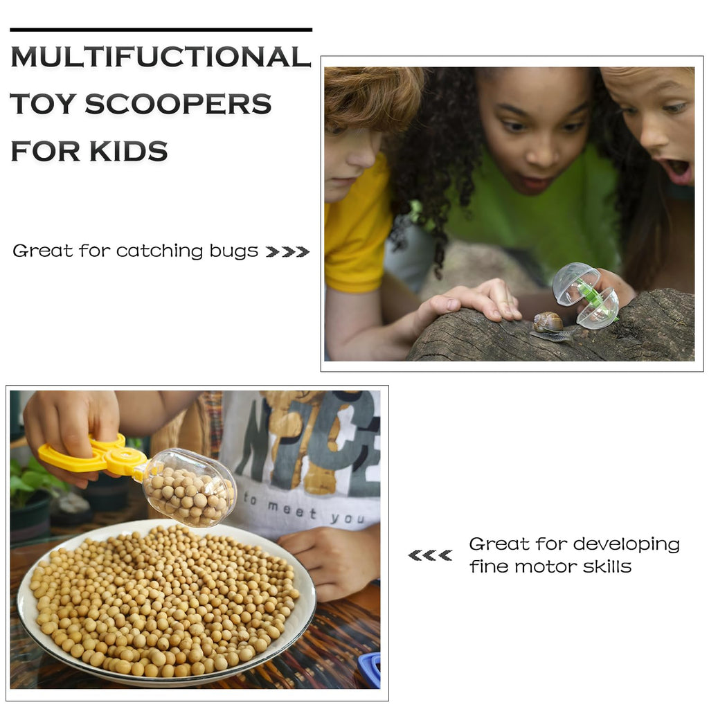 POMIKU Bug Catcher Scoopers for Kids – 4-Pack Handy Scoopers for Fine Motor Skills, Sensory Play, and Outdoor Bug Catching (Ages 3+)