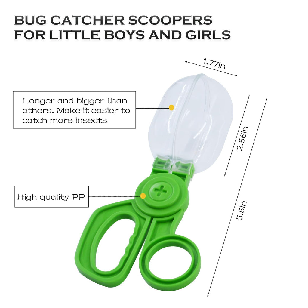 POMIKU Bug Catcher Scoopers for Kids – 4-Pack Handy Scoopers for Fine Motor Skills, Sensory Play, and Outdoor Bug Catching (Ages 3+)