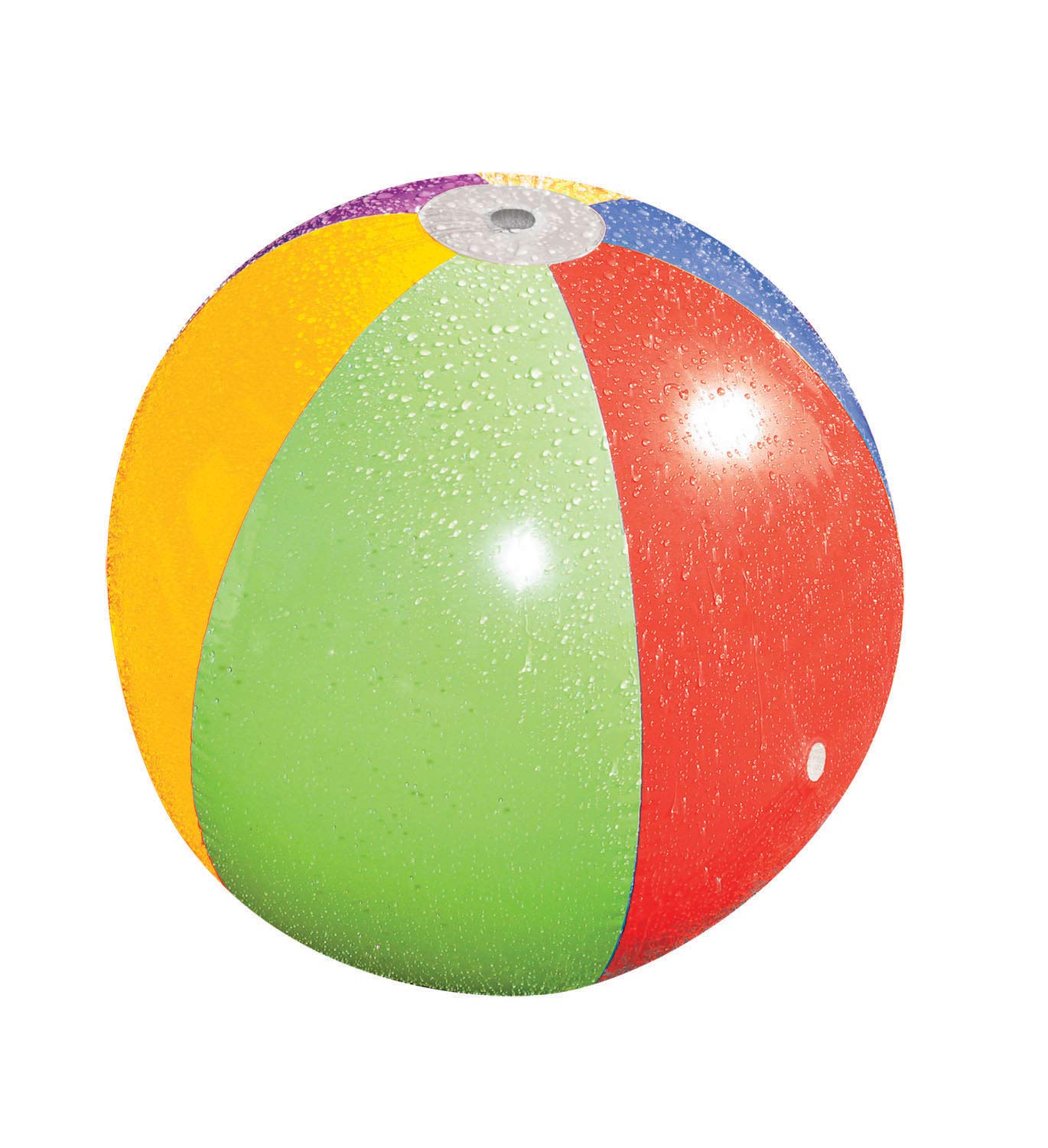 Poolmaster Splash and Spray Beach Ball Sprinkler – 35-Inch Water Toy with Multiple Sprays