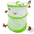 Pop-Up Butterfly Habitat Cage – 12" x 12" x 14" Green Mesh Insect Net with Double Zipper