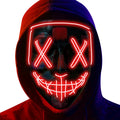 Poptrend LED Light Up Halloween Mask – 3 Modes, Padded Fit, Safe EL Wire